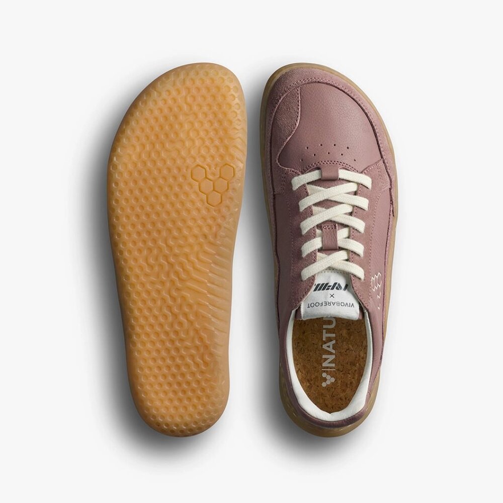 Vivobarefoot Womens Gobi II Premium Leather Sneaker in Twilight Mauve - Picture 9 of 14